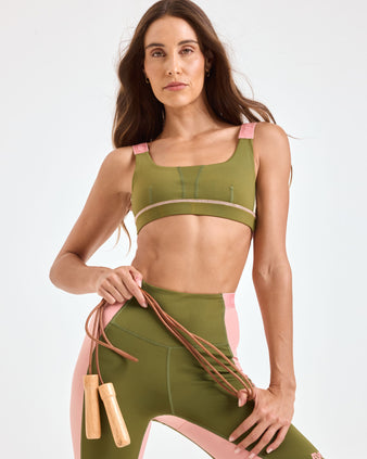 Ayda Activewear - Coco Performance Bra - Olive